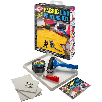 Essdee PREMIUM Fabric Lino Block Printing Kit - Tile Ink Carving Cutter Tool Set - Image 1 of 4