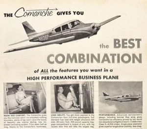 Pubblicità Piper Comanche Aircraft Lock Haven PA stampa vintage 1960 - Foto 1 di 7
