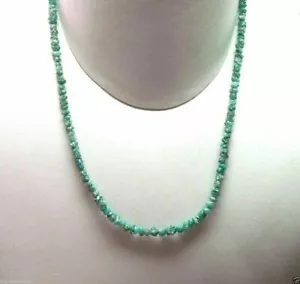 20 cts Blue Diamond Rough Uncut Necklace Strand 925 SS Lobster Clasp 16 "Long - Imagen 1 de 1