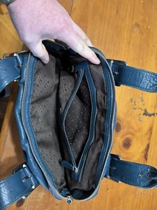 Cole Hann Teal Buckle Satchel - Picture 1 of 4