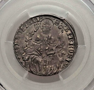 ND (1447-1450) MILAN AMBROSIAN REPUBLIC GROSSO MIR-167 PCGS AU50 - Picture 1 of 5