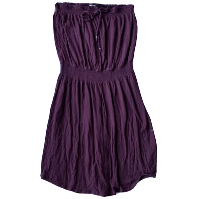 Vestido Fossil Talla M Tubo Top Sin Mangas Granate Rojo Mujer Cuello Corbata Cintura Elástica Foto 1 de 4