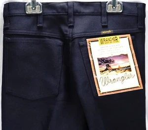 VINTAGE NWT NEW WRANGLER WRANCHER BOOT JEANS NAVY BLUE SIZE 29 X 34 COWBOY - Picture 1 of 9
