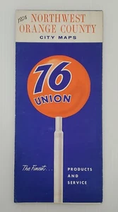 Vintage 1966 UNION 76 Northwest Orange County City Maps - Picture 1 of 7