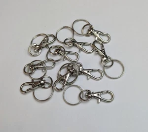 10-20 Piezas Mini Mosquetones 12x32mm Con Giratorio Anillo De Llave Llavero - Bild 1 von 1