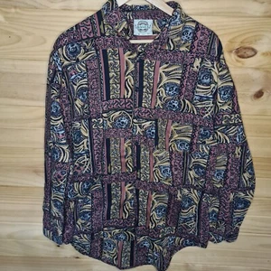 Vintage  Basix Long Sleeve Button Up Shirt Unisex Size Medium - Bild 1 von 8