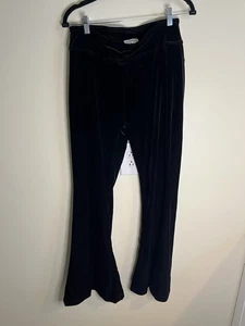 Pantalone donna Sofia Vergara nero velluto velluto svasato gotico casual taglia media - Foto 1 di 7