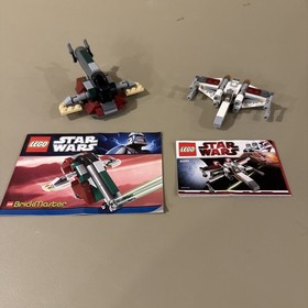 LEGO Star Wars - Boba Fett Slave I 20019 and X-Wing 30051 100% Complete