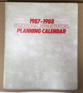 1987-88 COCA~COLA WEEKLY EDUCATIONAL ADMINISTRATOR'S PLANNING CALENDAR UNUSED - Picture 1 of 21