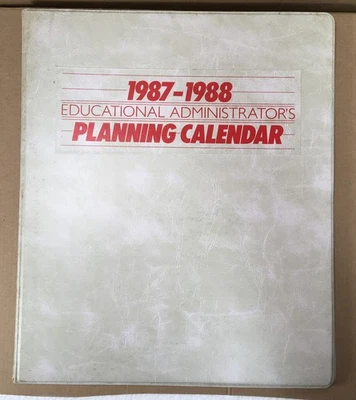 1987-88   COCA~COLA WEEKLY EDUCATIONAL ADMINISTRATOR'S PLANNING  CALENDAR UNUSED - Image 1 of 4