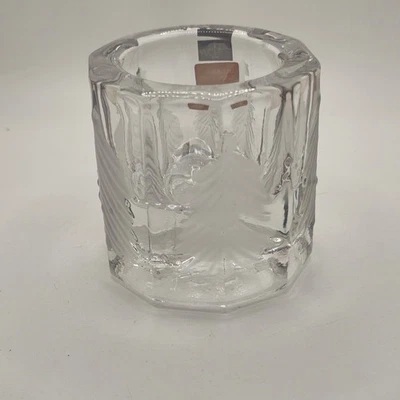 Studio Nova Crystal Winters Eve Christmas Holiday Trees Votive Candle Holder - Image 1 of 4