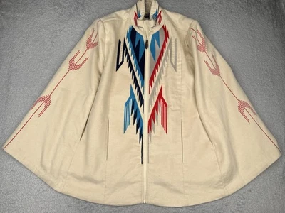 Jaqueta Ariat Chimayo Feminina Média Creme Asteca Sudoeste Zíper Frontal Casaco - Imagem 1 de 4