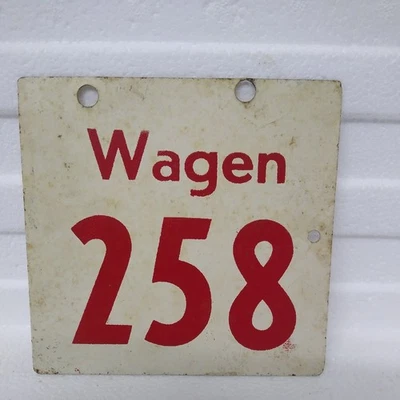 Deutsche Bundesbahn Wagenschild Aus Metall 13 X 13 Cm - Bild 1 von 2