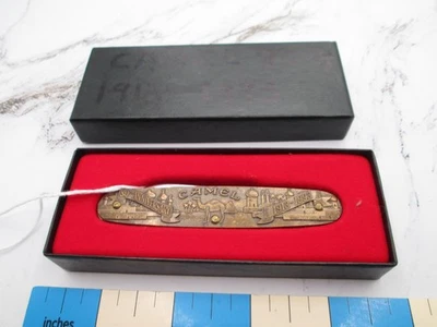 #989 CAMEL 80th ANNIVERSARY Brass Kutmaster USA Two-Bladed Slipjoint Knife - Image 1 of 4