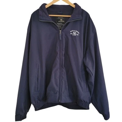 Chaqueta Antigua De Colección New York Yankees Para Hombre XL Azul Cremallera Completa Serie Mundial 2003 Foto 1 de 4