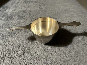 Vtg Silver Plated Rollover Barbell 1 oz Patented Jigger Argentina - Picture 1 of 6