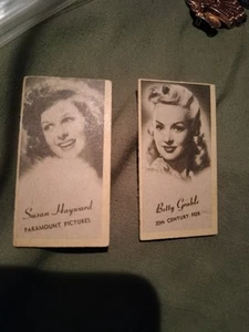 ⭐  SUSAN HAYWARD/Betty Grable card PEERLESS SCALE VENDING MACHINE photo - Picture 1 of 5