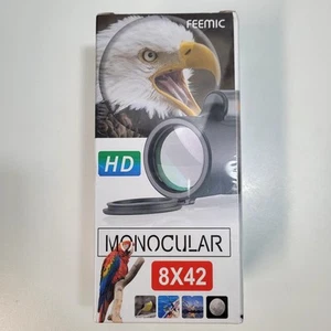 Feemic HD High Quality Monocular 8 x 42 New Sealed Birding Hunting Travel Beach - Picture 1 of 4