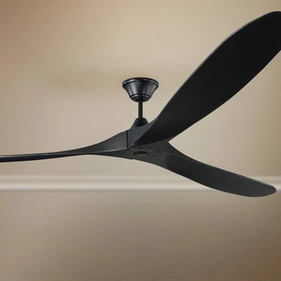 88" Visual Comfort Maverick Max Black Damp Ceiling Fan with Remote - Image 1 of 3