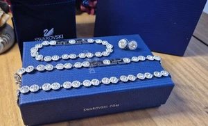 Swarovski Una Angelic White Crystal Set – Necklace Bracelet Earrings - Picture 1 of 15