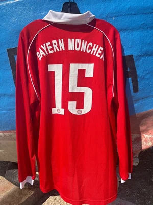 2005–2006 BAYERN MÜNCHEN ADIDAS FUSSBALLTRIKOT LANGARM SELTEN XL - Bild 1 von 4