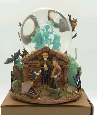 DISNEY HAUNTED MANSION Grim Grinning Ghost Caja de Música Globo de Nieve - LEER INFO Foto 1 de 4