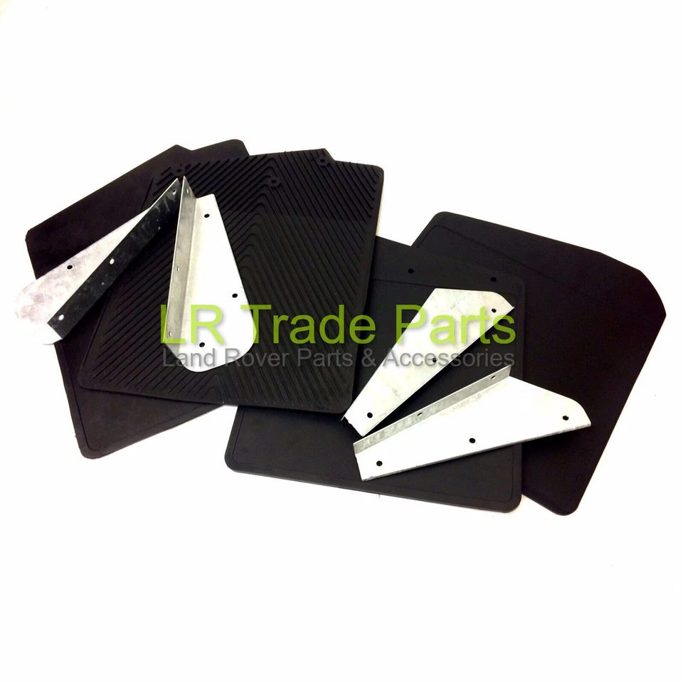 FITS DEFENDER 90 FRONT & REAR MUDFLAP SET & GALVANISED BRACKETS, MUD FLAPS — 第 1/2 张图片
