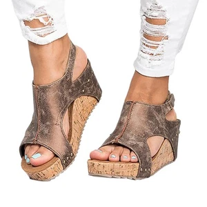 Sandalias de plataforma cuñas zapatos para mujer tacones zapatos de verano 2007 - Imagen 1 de 2