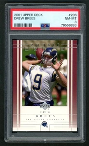 2001 Upper Deck Drew Brees Rookie Watch #206 PSA 8 NM-MT - Picture 1 of 2