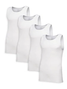 Fruit of the Loom Men's Tag-Free Cotton Undershirts, Regular - Tank - 6 Pack - Picture 1 of 6