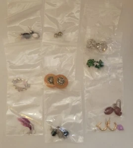 Vintage Earrings Lot Of 10 - Picture 1 of 8