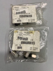 Parker XF3PB10-3/8 MNPT zum Schieben gerader Stecker, 2 Beutel zu je 6 - Bild 1 von 3