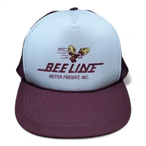 Bee Line Motor Freight VTG Hat Ball Cap Strapback Trucker Hat Foam NEW - Picture 1 of 6