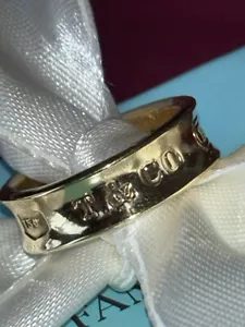 Tiffany & Co. 18 kt. Gold Band Ring 750 Tiffany 1837 Collection 1997 Size 5.5 - Picture 1 of 14