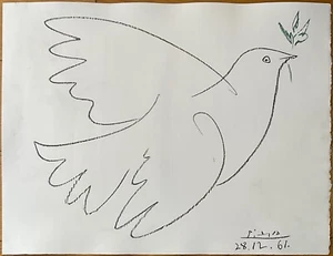PABLO PICASSO LITHO COLOMBE DE LA PAIX ARCHES SPADEM ORIGINAL LITHO - Picture 1 of 5