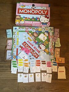 Monopoly Hello Kitty Collectors Edition Board Game 2010 Hasbro Complete Ex Instr
