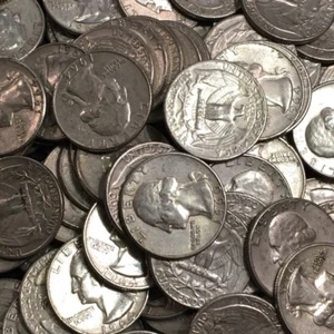 90% SILBER 1964 ODER FRÜHER WASHINGTON 25 CENT, DURCHSCHNITTLICHE AUFLAGE - Bild 1 von 4