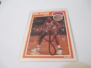 1989 Fleer Mark Jackson New York Knicks Autographed Basketball Card - Picture 1 of 2