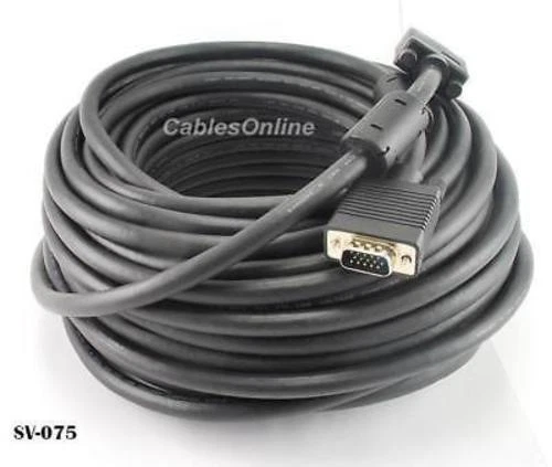 75ft. HD15 Super VGA Male/Male Monitor Cable, CablesOnline SV-075 - Image 1 of 1