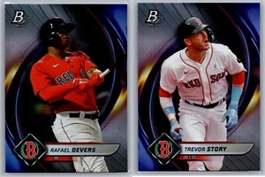 Lotto carte Bowman Platinum Boston Red Sox MLB Baseball 2022 (2) - Foto 1 di 3