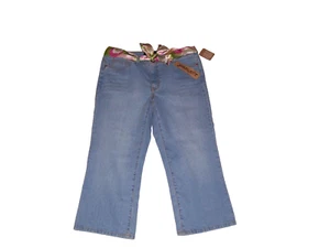 NUEVO CON ETIQUETAS MUJER JEANSTAR LAVADO CLARO CAPRI TALLA 14 ELÁSTICO - Imagen 1 de 5