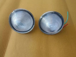Parking Turn Signal Indicator Clear Glass Lights Willys CJ3b CJ3 CJ5 Ford Jeeps - Picture 1 of 4