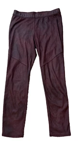Free People Womens  Faux Leather Pants Size 27 Burgundy Brownish Stretch Pull On - Picture 1 of 11
