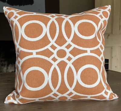 Cushion Cover Handmade. Square 16”  Warm Orange Terracotta Studio G Desig - Image 1 of 3