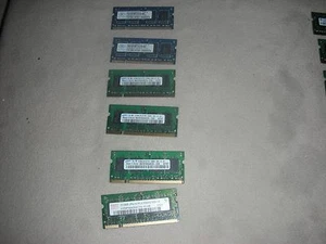 Mix Lot of 6  (512MB) DDR2 Laptop Memory /tested working -200 pins S0-DMM - Picture 1 of 6