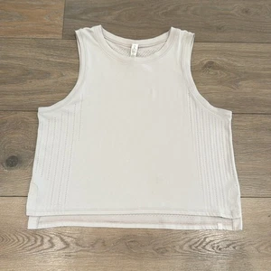 Canotta LULULEMON rosa crema Train To Be allenamento attivo corsa allenamento taglia XS - Foto 1 di 9