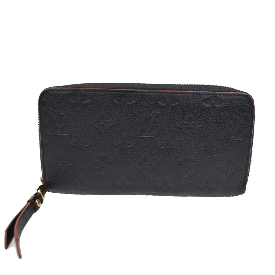 LOUIS VUITTON Portafoglio Lungo Zippy Monogram Empreinte Pelle Blu M62121 34TA294 - Immagine 1 di 4