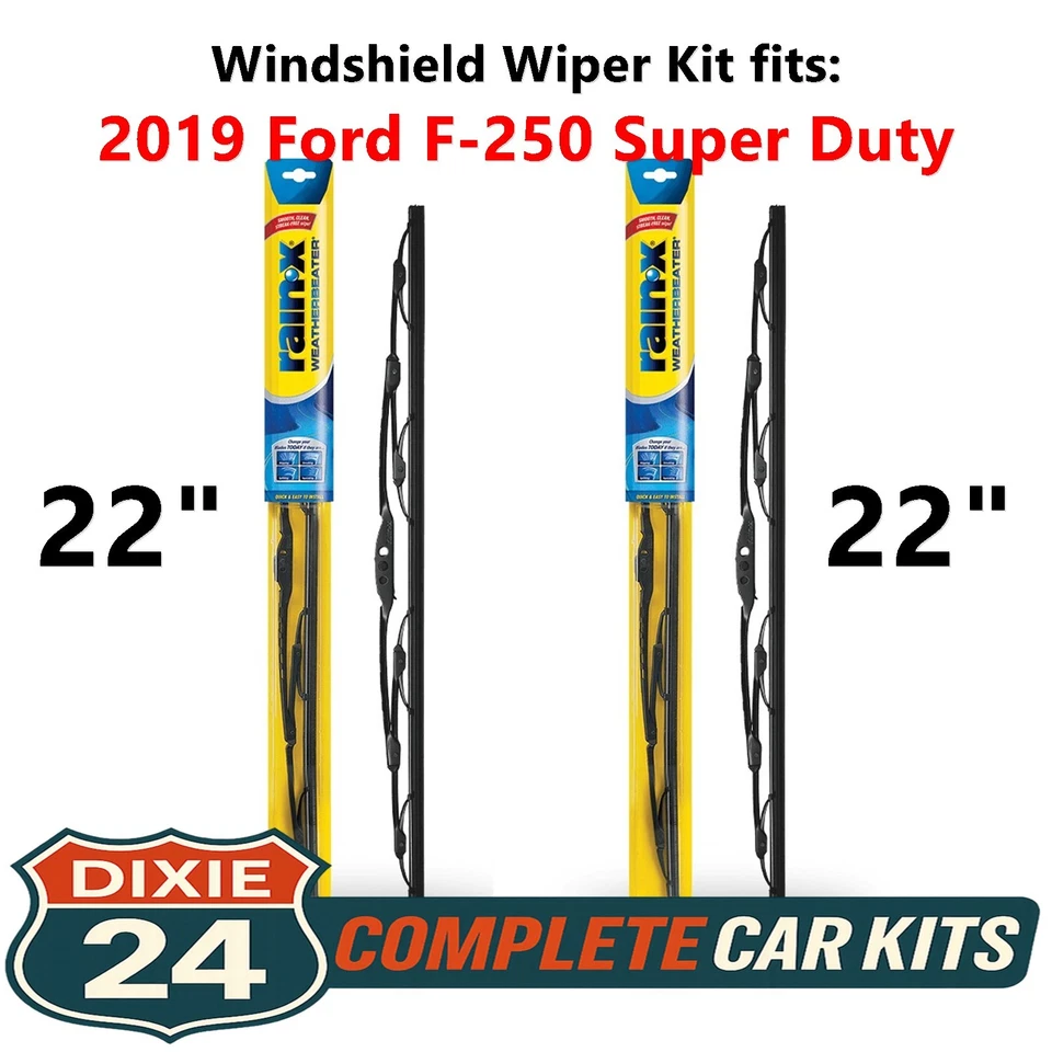 Rain-X Weatherbeater Wiper Kit fits: 2019 Ford F-250 Super Duty (22" & 22") Foto 1 de 4