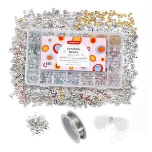 Rondelle Beads for Jewelry Makingpcs. Rhinestone Spacer Beads for Adults. 800 - Picture 1 of 7
