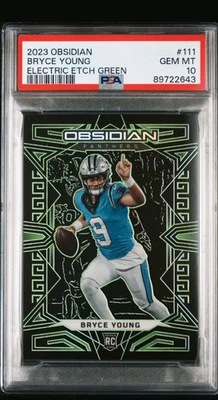 2023 Obsidian Bryce Young Electric Etch Gree /25 PSA 10 17A - Image 1 of 2